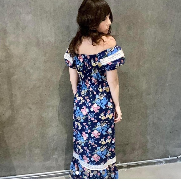 Reformation Dresses & Skirts - Vintage 70s 80s Prairie Floral Dress Lace Accents M